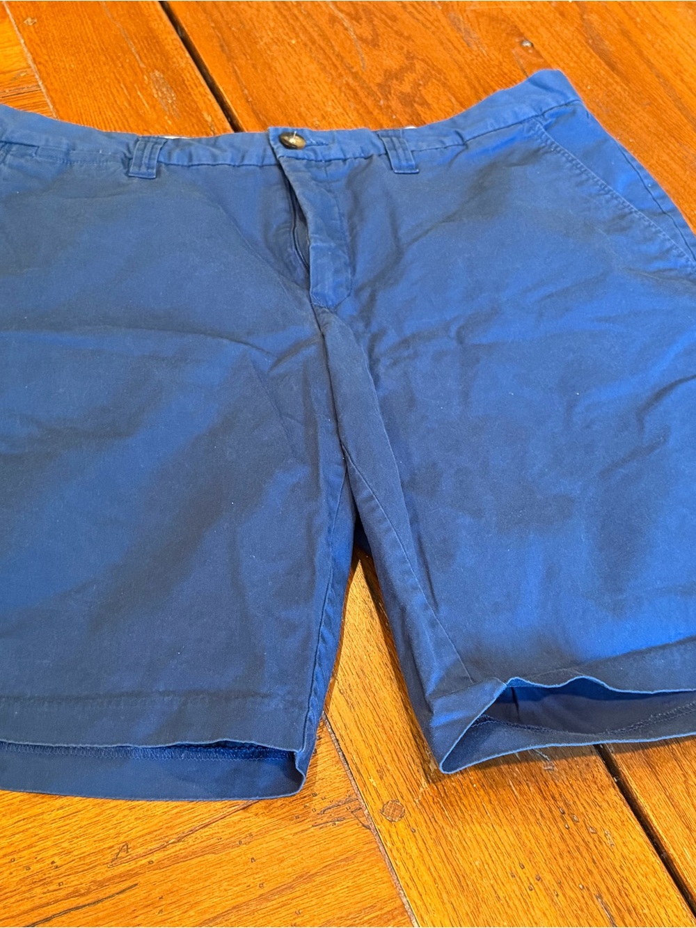 Tommy Hilfiger Navy Flat Front Cotton Shorts
